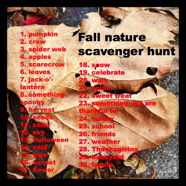 autumn scavenger hunt